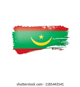 Mauritania flag, vector illustration on a white background.