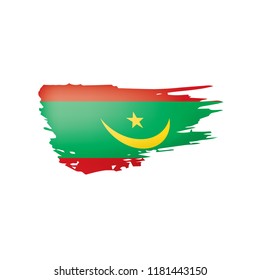 Mauritania flag, vector illustration on a white background.