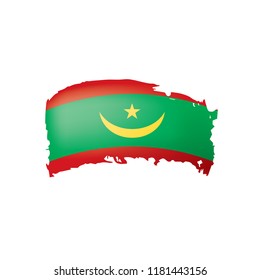 Mauritania flag, vector illustration on a white background.