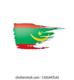 Mauritania flag, vector illustration on a white background.