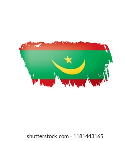 Mauritania flag, vector illustration on a white background.