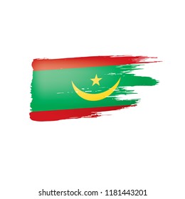 Mauritania flag, vector illustration on a white background.