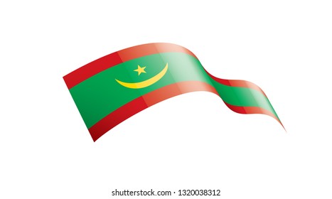 Mauritania flag, vector illustration on a white background