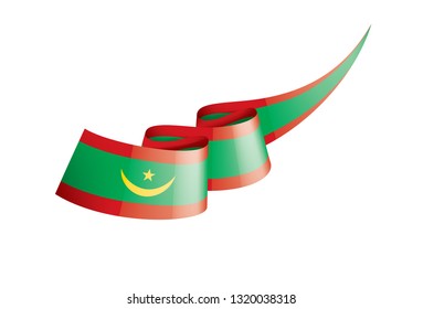 Mauritania flag, vector illustration on a white background