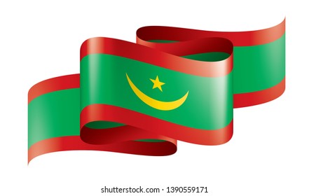 Mauritania flag, vector illustration on a white background