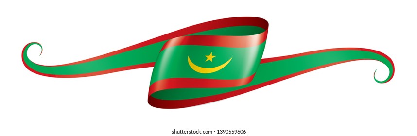 Mauritania flag, vector illustration on a white background
