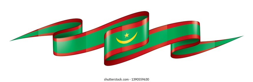 Mauritania flag, vector illustration on a white background