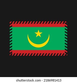 Mauretanienflagge Vektor. Nationalflagge
