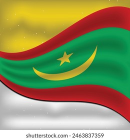 Mauritania Flag Vector Template Design