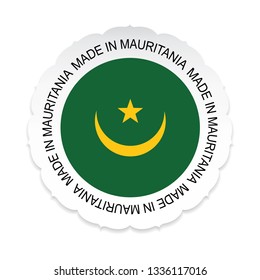 Mauritania Flag vector.Mauritania national official colors, Made in Mauritania a white background
