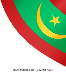 Onda de la bandera de Mauritania aislada en png o fondo transparente. ilustración vectorial.