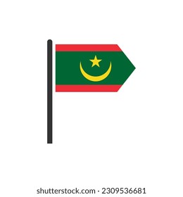 Mauritania flags icon set, Mauritania independence day icon set vector sign symbol