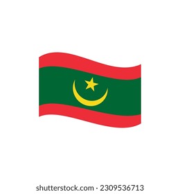 Mauritania flags icon set, Mauritania independence day icon set vector sign symbol
