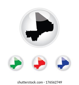 Mauritania Icon Illustration with Four Color Variations