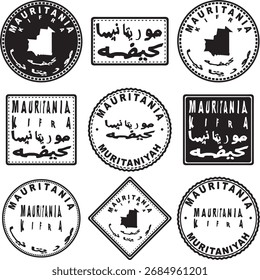 Mauretanien Kiffa runde Dichtung Karte Design
