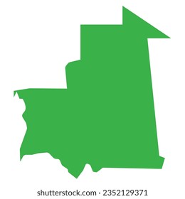 Mauritania Map colored icon. illustration graphic of Mauritania Map colored