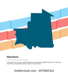 Mauritania map design with white background vector