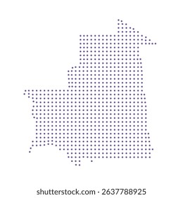 Mauritania map dotted pattern design purple circle