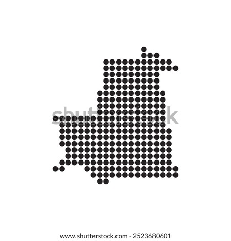 Mauritania Map Illustration Icon Design