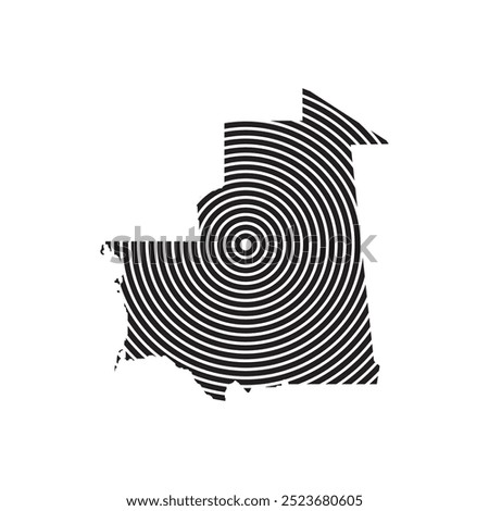 Mauritania Map Illustration Icon Design