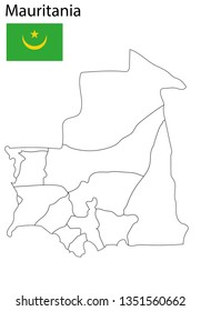 Mauritania map vector illustration

