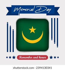 Mauritania Memorial Day Vector Illustration