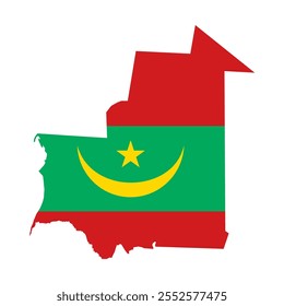 Plano de fundo da bandeira nacional da Mauritânia