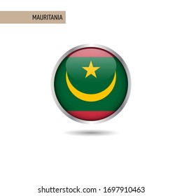 Mauritania round flag vector design template