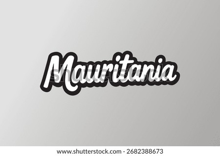 Mauritania text graphic element Illustration template design 
