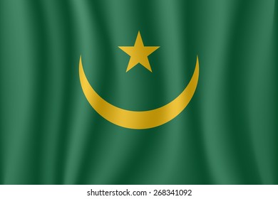 Mauritania waving flag
