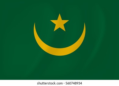 Mauritania waving flag