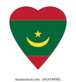 Mauritanian flag vector illustration simple design