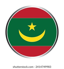 Mauritanian flag vector illustration simple design