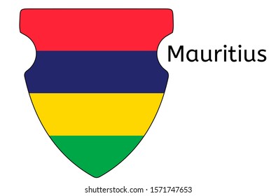 Mauritian flag icon, Mauritius country flag vector illustration