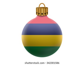 mauritius christmas ball isolated