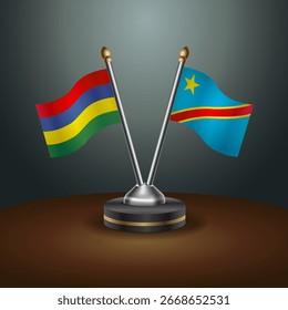 A tabela Maurício e Congo sinaliza a relação com o plano de fundo gradiente. Ilustração de vetor