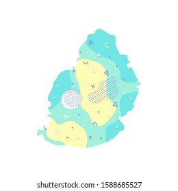 Mauritius country africa map illustration vector