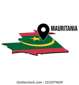 Mauritius country map flag Perfect to used for infographic
