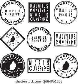 Maurício Curepipe Round Seal Mapa Design