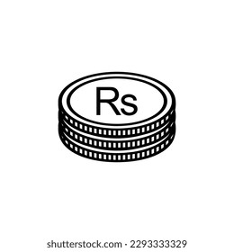 Mauritius Currency Symbol, Mauritian Rupee Icon, MUR Sign. Vector Illustration