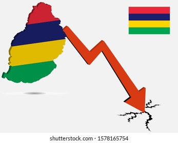 Mauritius economic crisis vector illustration Eps 10