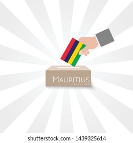 Mauritius Elections Vote Box Vector