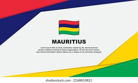 Mauritius Flag Abstract Background Design Template. Mauritius Independence Day Banner Cartoon Vector Illustration. Mauritius