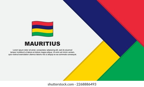 Mauritius Flag Abstract Background Design Template. Mauritius Independence Day Banner Cartoon Vector Illustration. Mauritius Cartoon