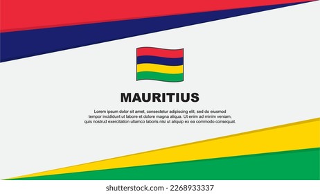 Mauritius Flag Abstract Background Design Template. Mauritius Independence Day Banner Cartoon Vector Illustration. Mauritius Design