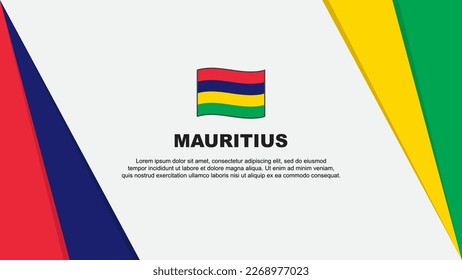 Mauritius Flag Abstract Background Design Template. Mauritius Independence Day Banner Cartoon Vector Illustration. Mauritius Flag