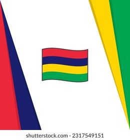 Mauritius Flag Abstract Background Design Template. Mauritius Independence Day Banner Social Media Post. Mauritius Flag
