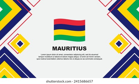 Mauritius Flag Abstract Background Design Template. Mauritius Independence Day Banner Wallpaper Vector Illustration. Mauritius Background