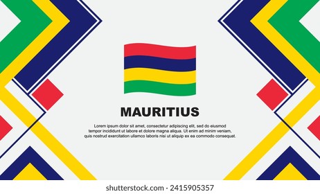Mauritius Flag Abstract Background Design Template. Mauritius Independence Day Banner Wallpaper Vector Illustration. Mauritius Banner