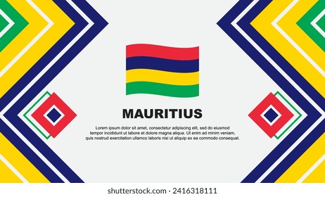Mauritius Flag Abstract Background Design Template. Mauritius Independence Day Banner Wallpaper Vector Illustration. Mauritius Design